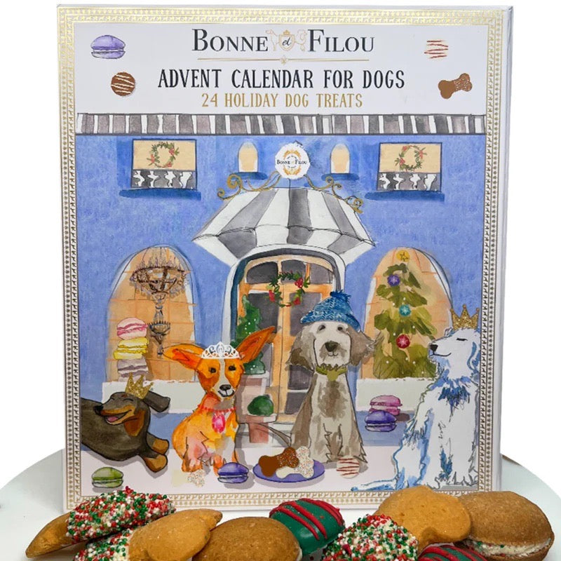 Dog treat advent calendar with 24 treats